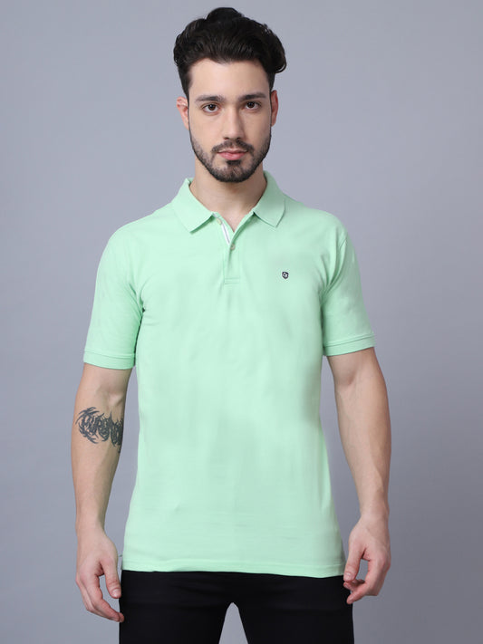 Cantabil Mens Light Green T-Shirt (7048931082379)