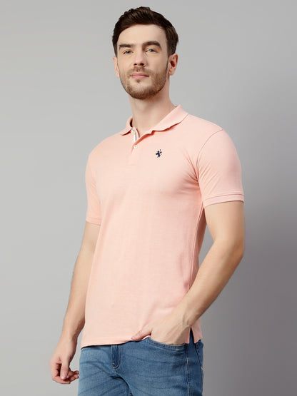 Cantabil Men Light Pink T-Shirt (7113898295435)