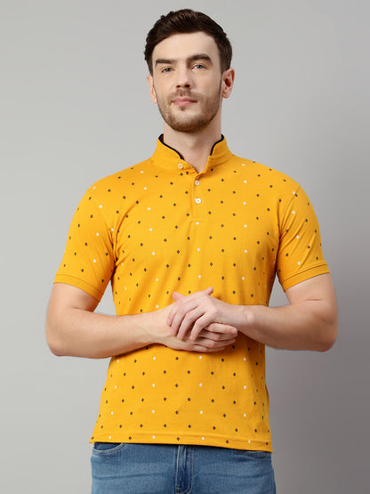 Cantabil Men Mustard T-Shirt (7113909862539)