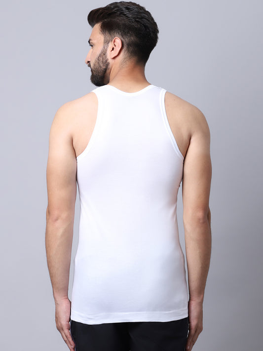Cantabil Mens Pack of 2 White Vest (7043149955211)