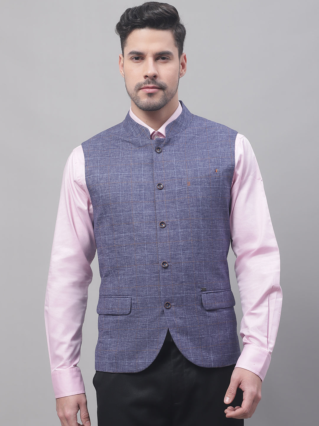 Cantabil Men Blue Waist Coat (7091662585995)