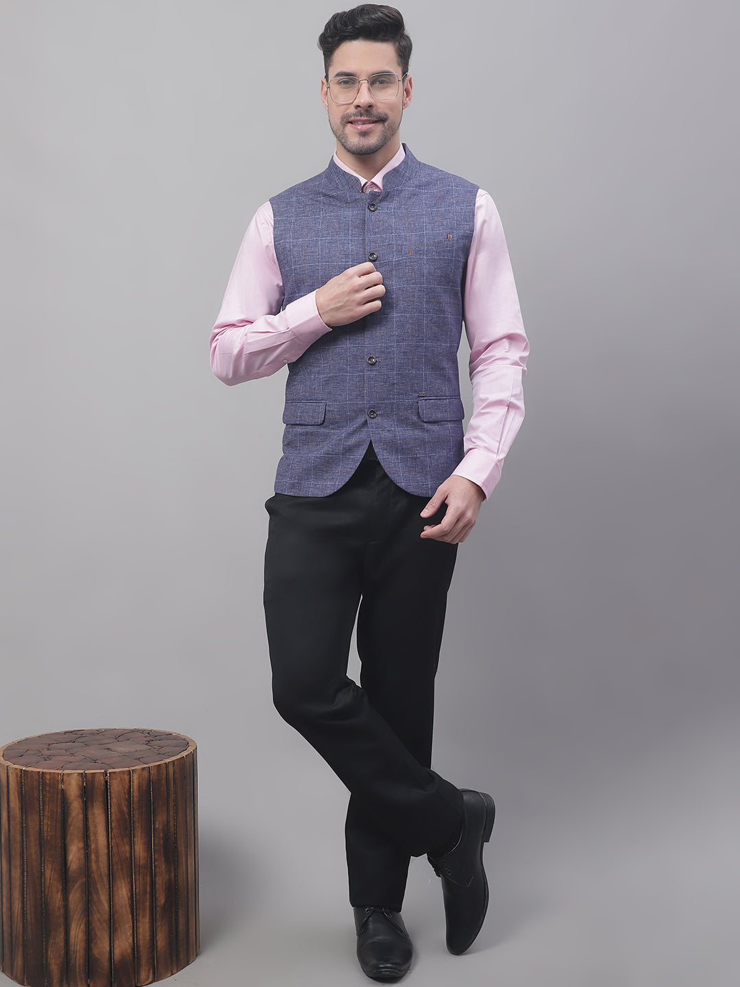 Cantabil Men Blue Waist Coat (7091662585995)