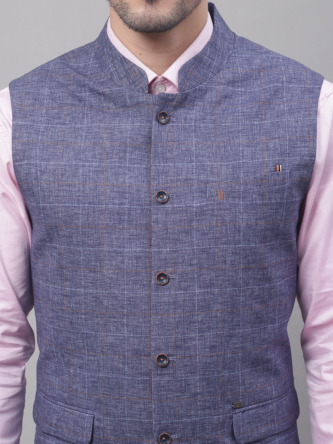 Cantabil Men Blue Waist Coat (7091662585995)