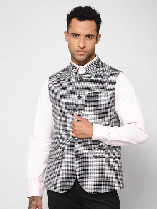 Cantabil Men Black Waist Coat (7114260119691)