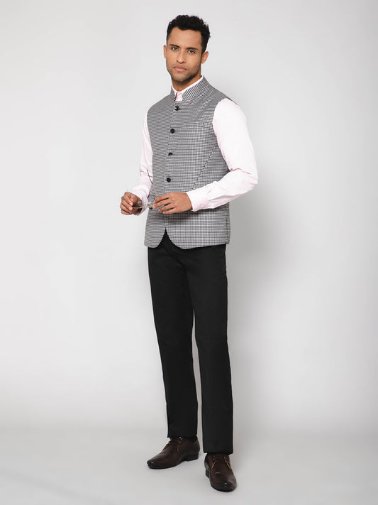 Cantabil Men Black Waist Coat (7114260119691)