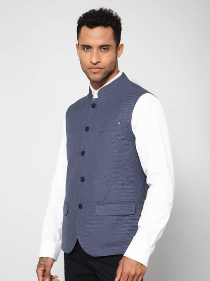 Cantabil Men Navy Waist Coat (7114263855243)