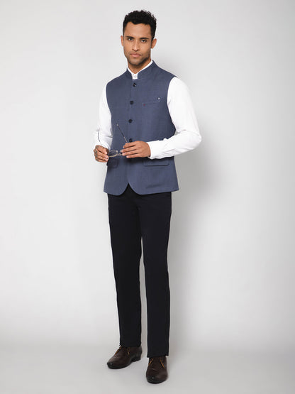 Cantabil Men Navy Waist Coat (7114263855243)