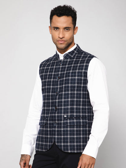 Cantabil Men Navy Waist Coat (7114264510603)