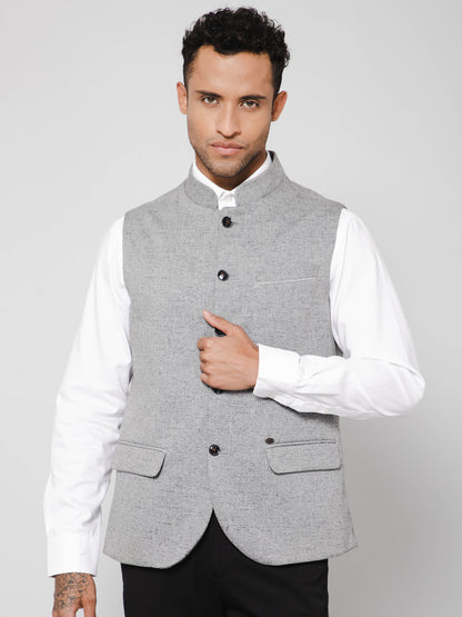 Cantabil Men Grey Waist Coat (7114273390731)