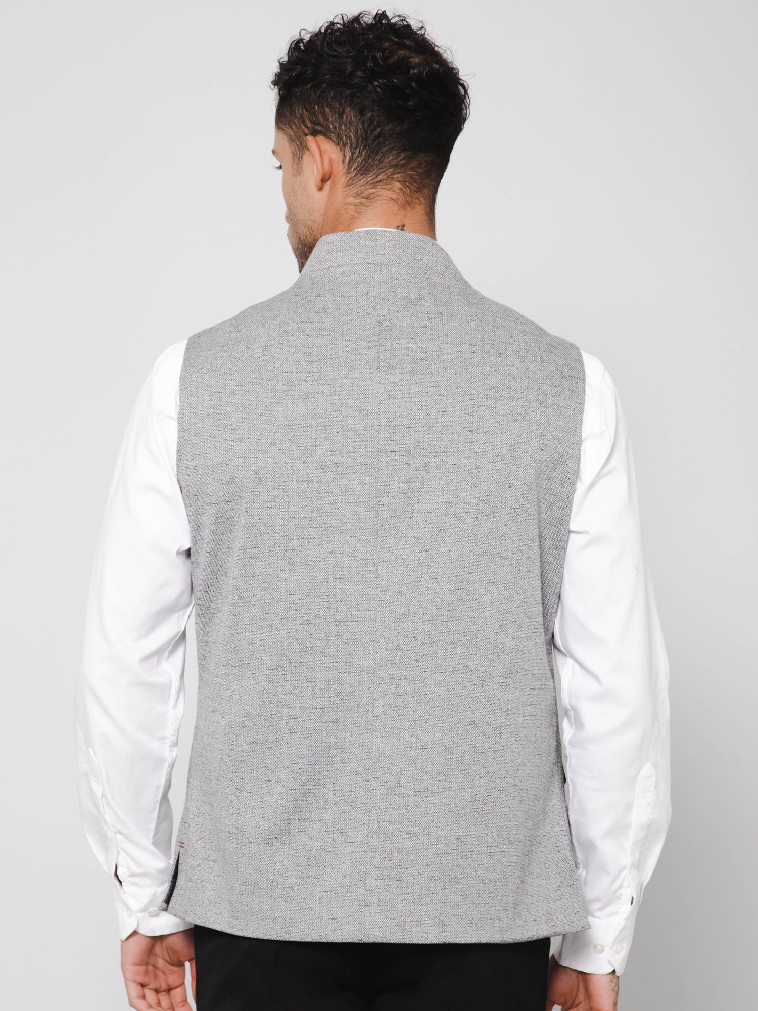 Cantabil Men Grey Waist Coat (7114273390731)